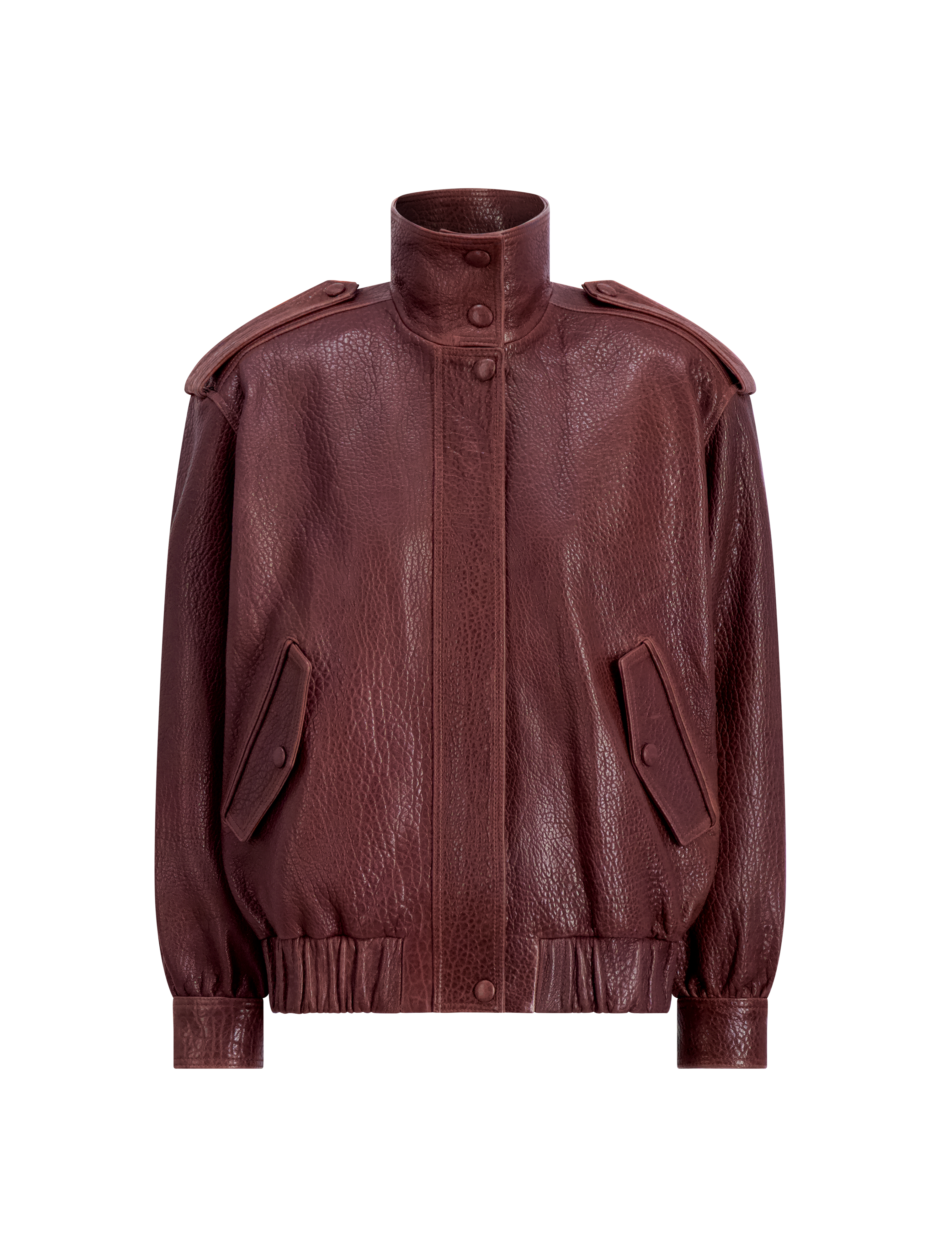 Concord Leather Bomber | Burgundy