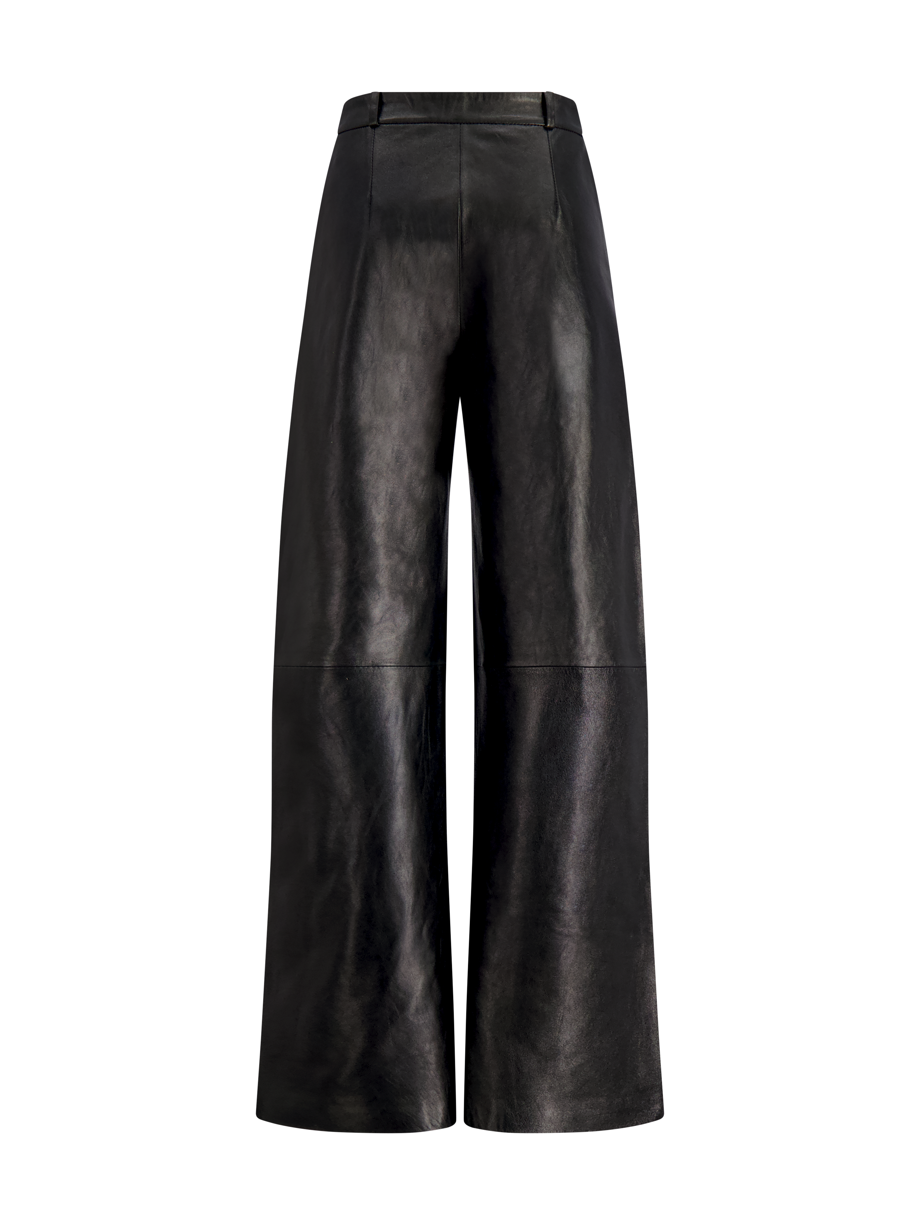 Cambon Waxy Leather Trouser | Black