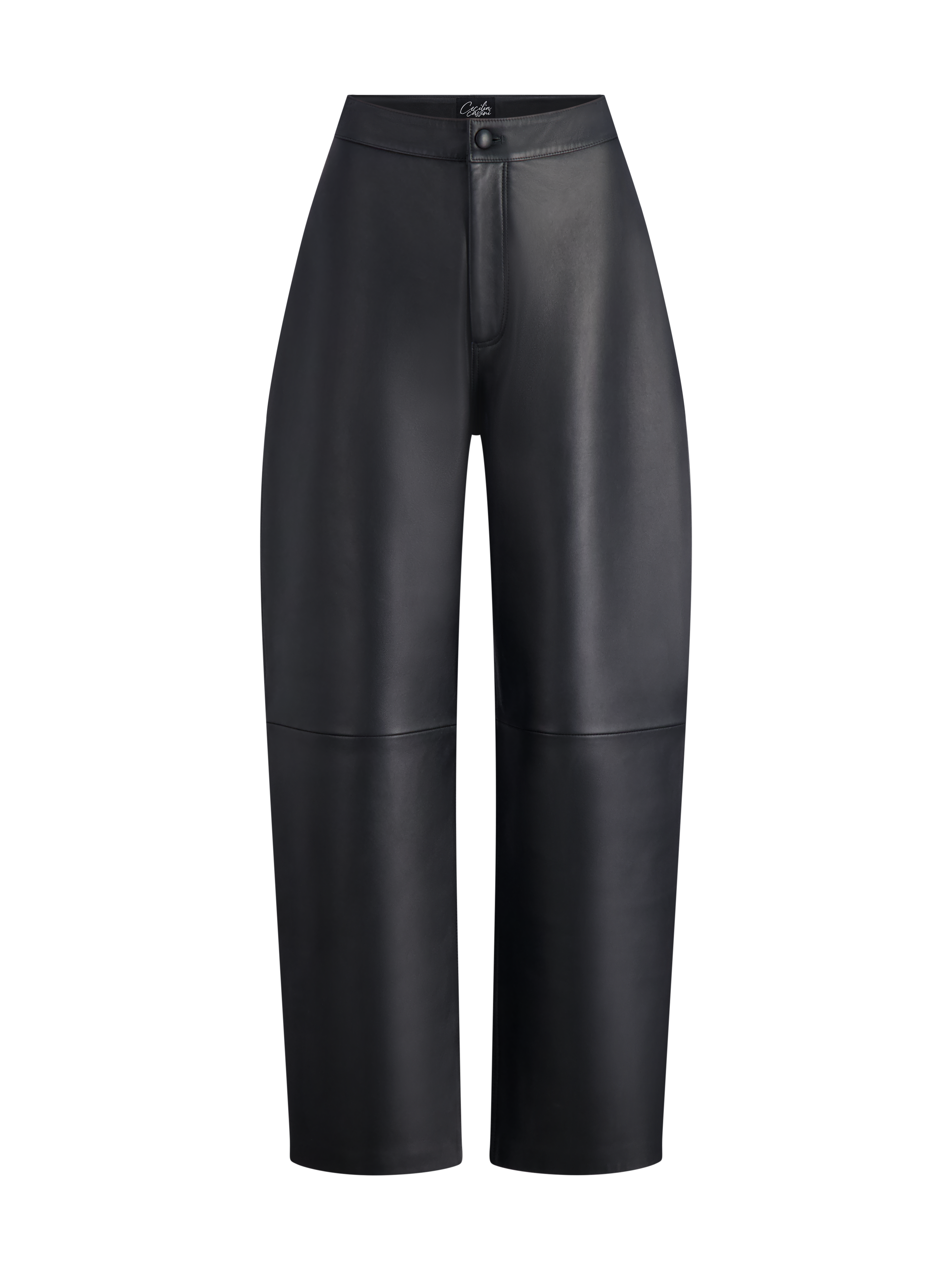 Cecilia Sculpted Leather Trousers | Black