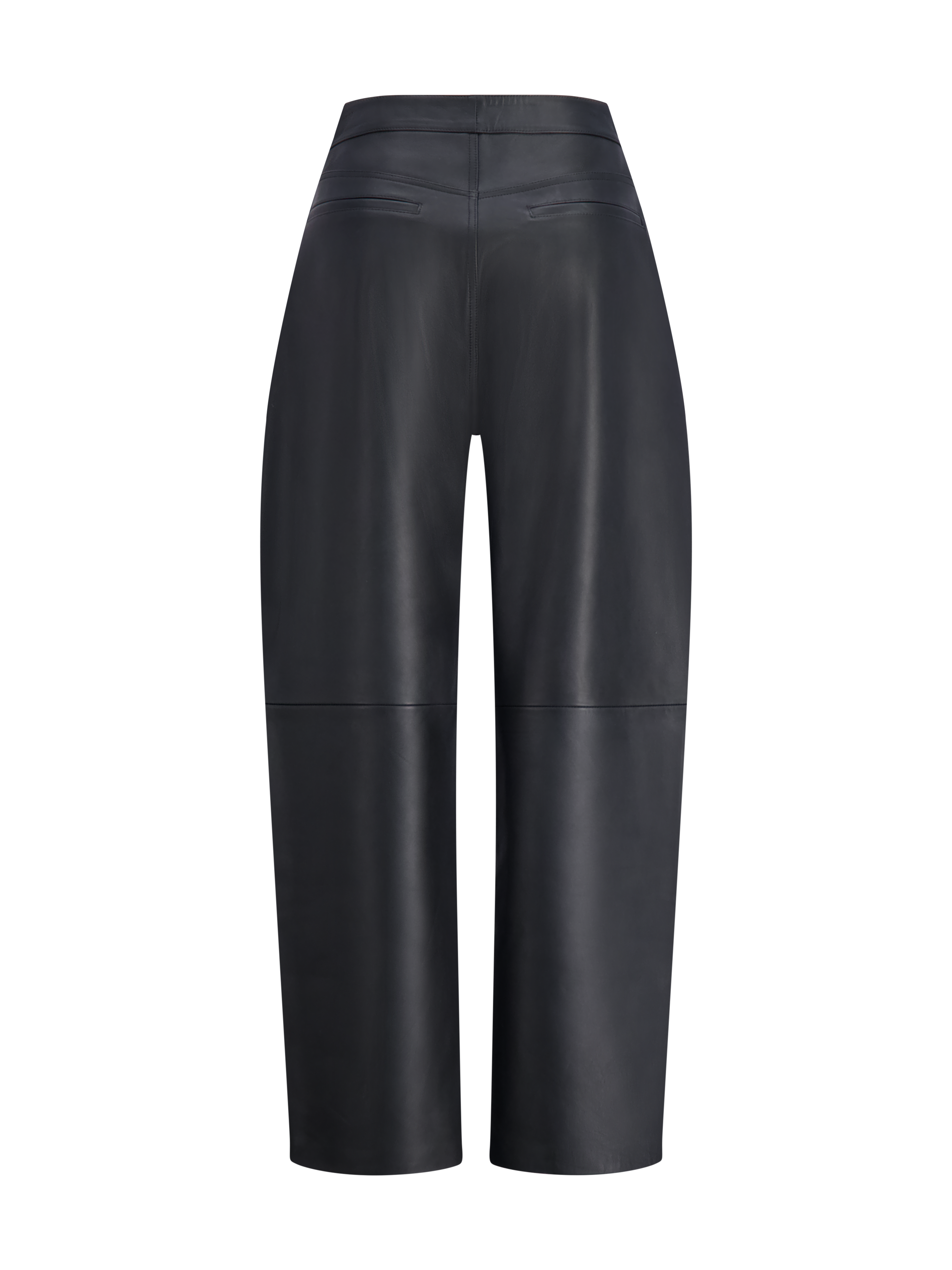 Cecilia Sculpted Leather Trousers | Black
