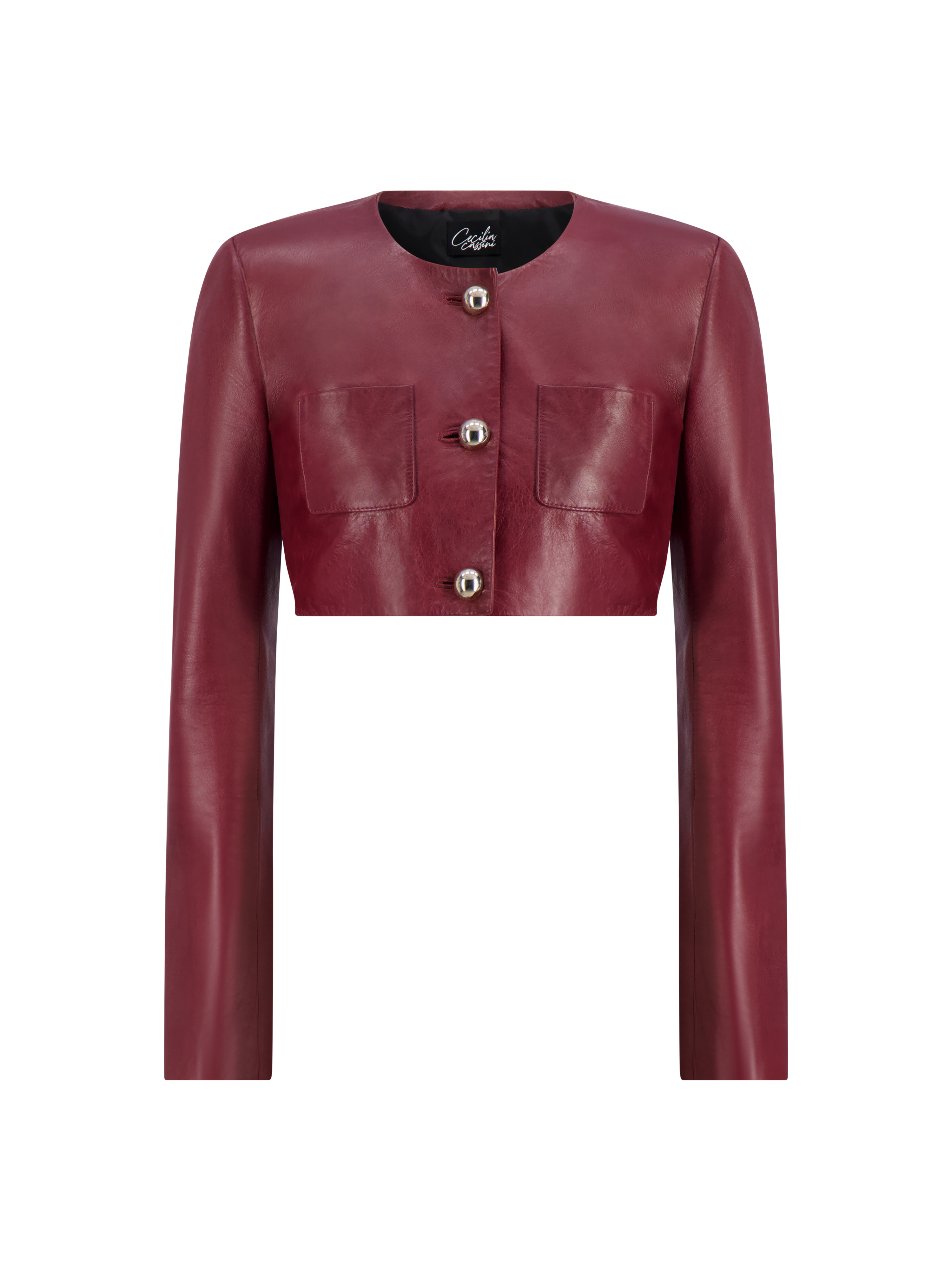 The Loulou Cropped Jacket | Oxblood Burgundy