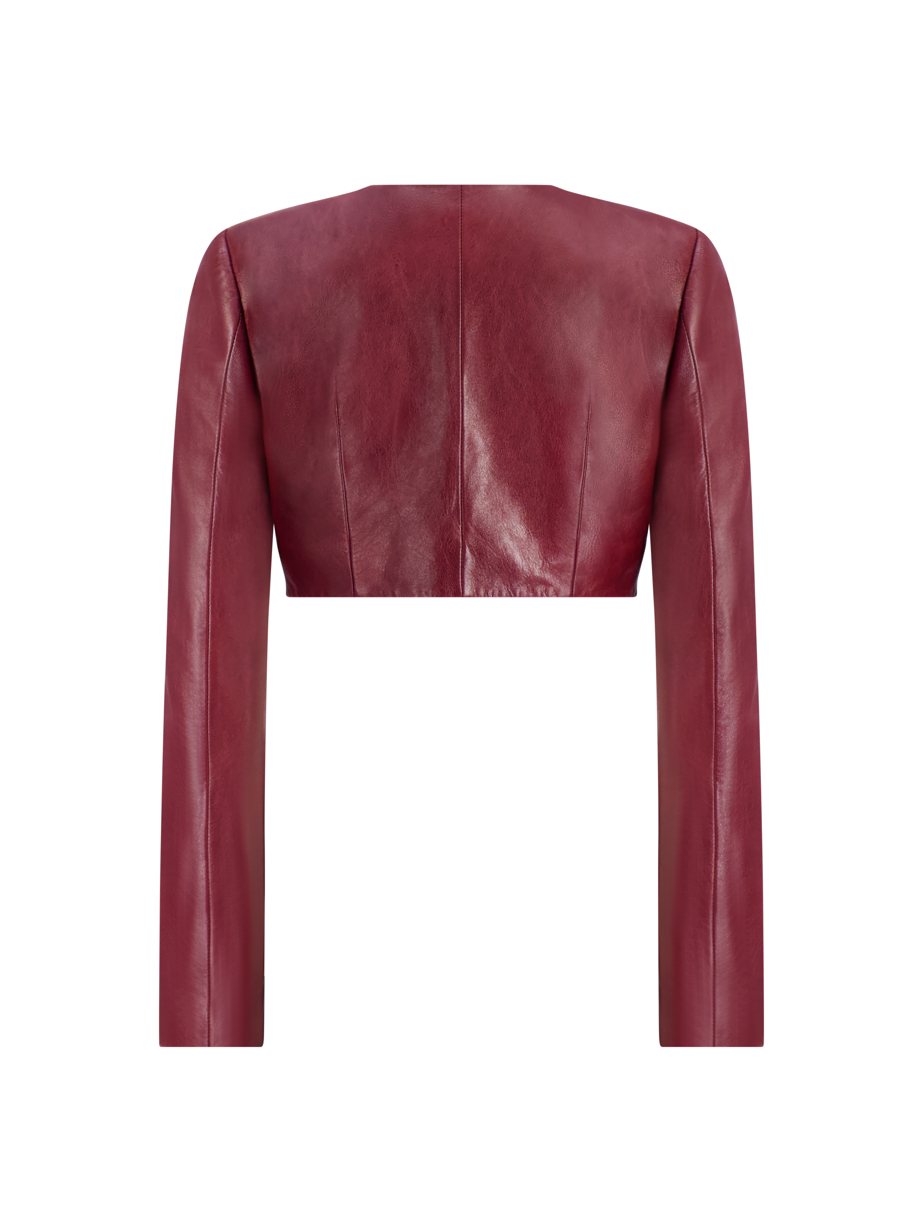 The Loulou Cropped Jacket | Oxblood Burgundy