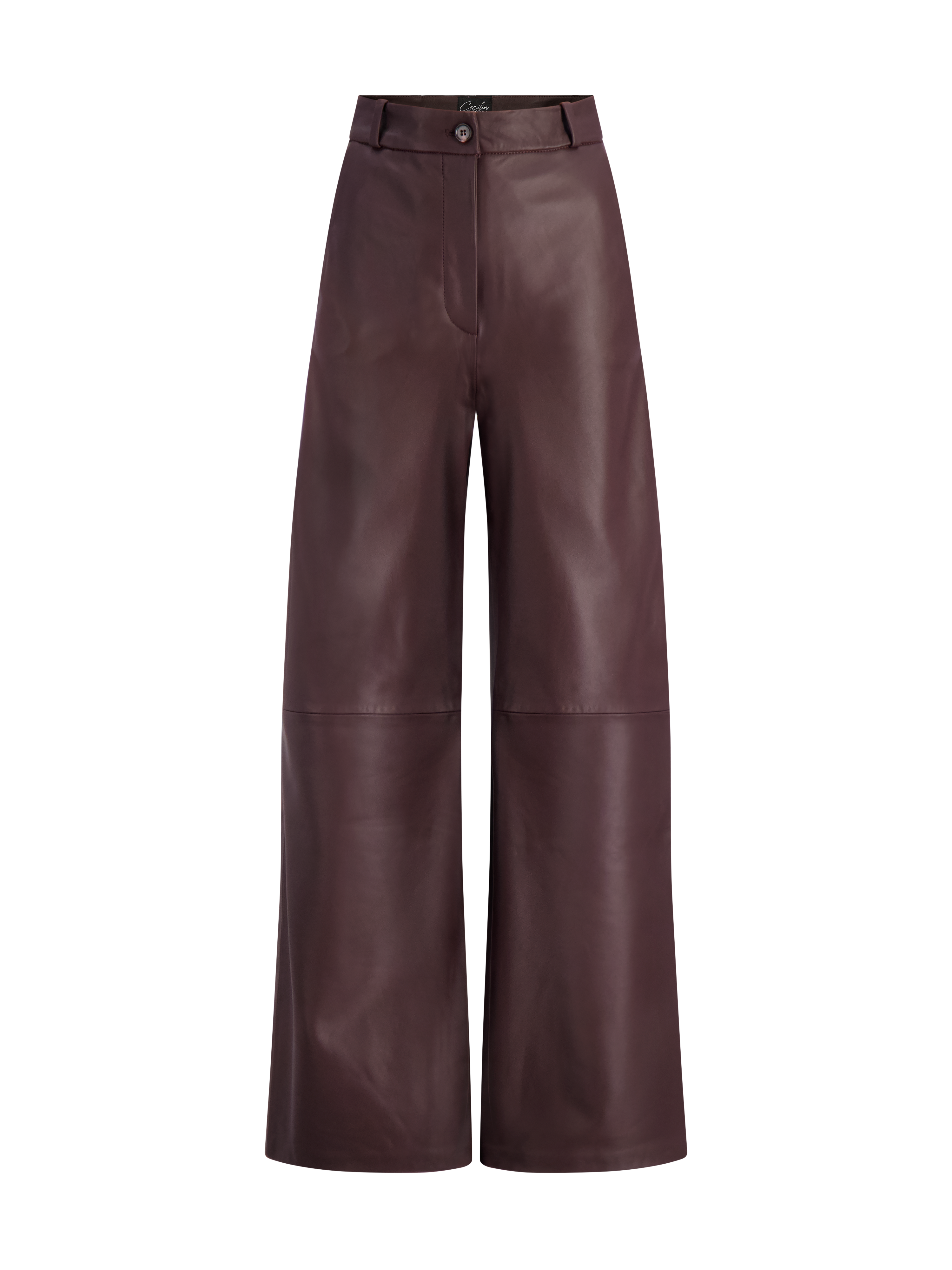 Cambon Nappa Leather Trouser | Eggplant Burgundy