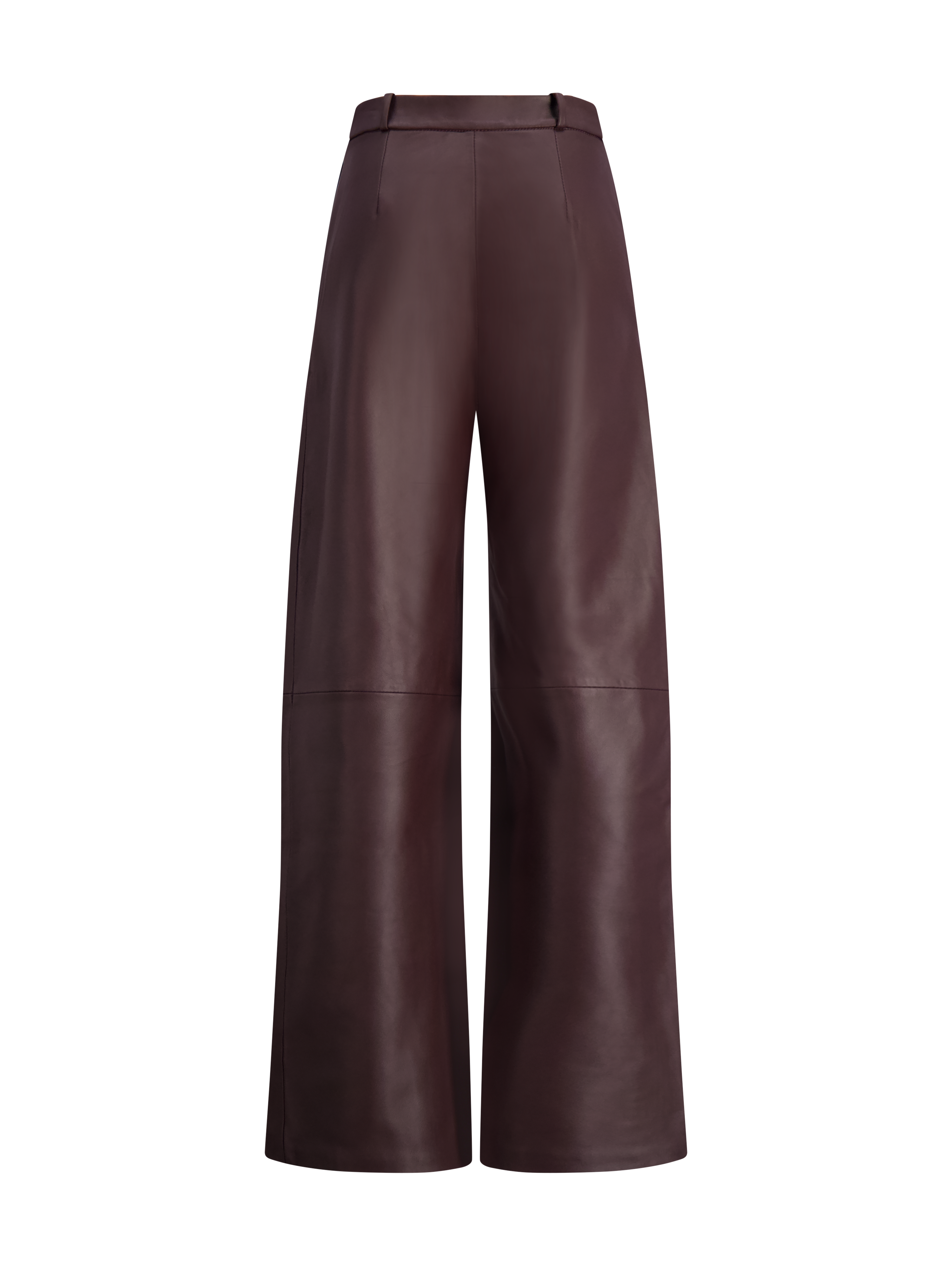 Cambon Nappa Leather Trouser | Eggplant Burgundy
