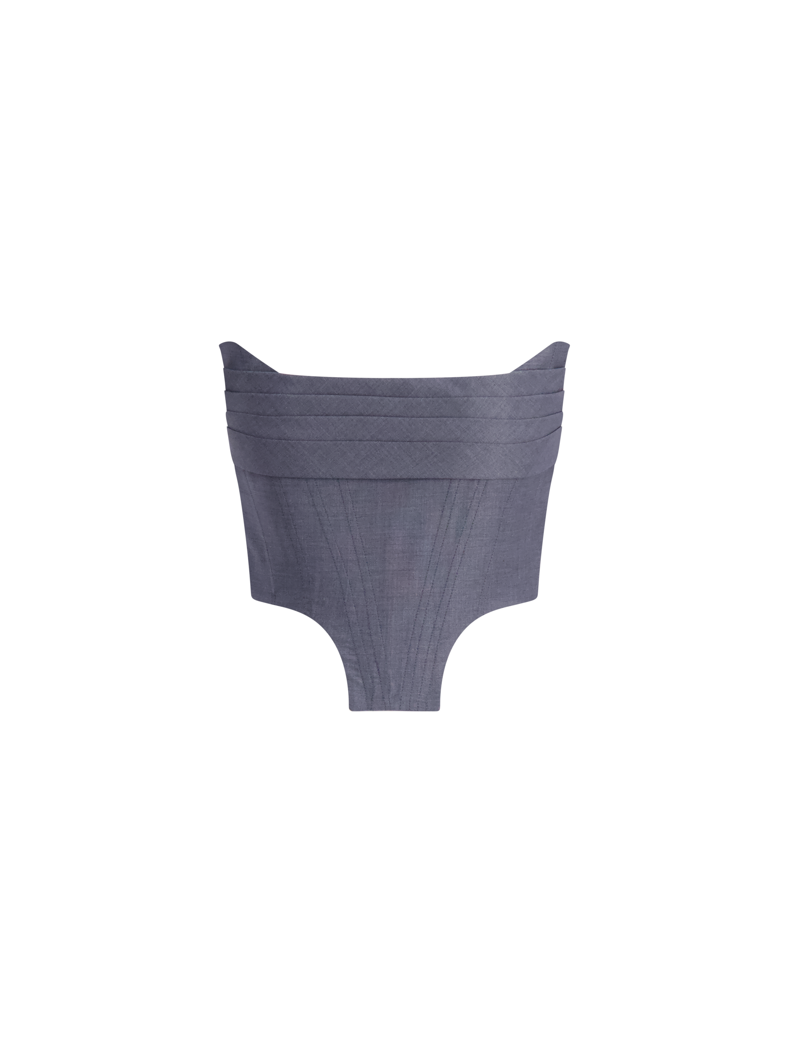 Cecilia Draped Corset  | Grey