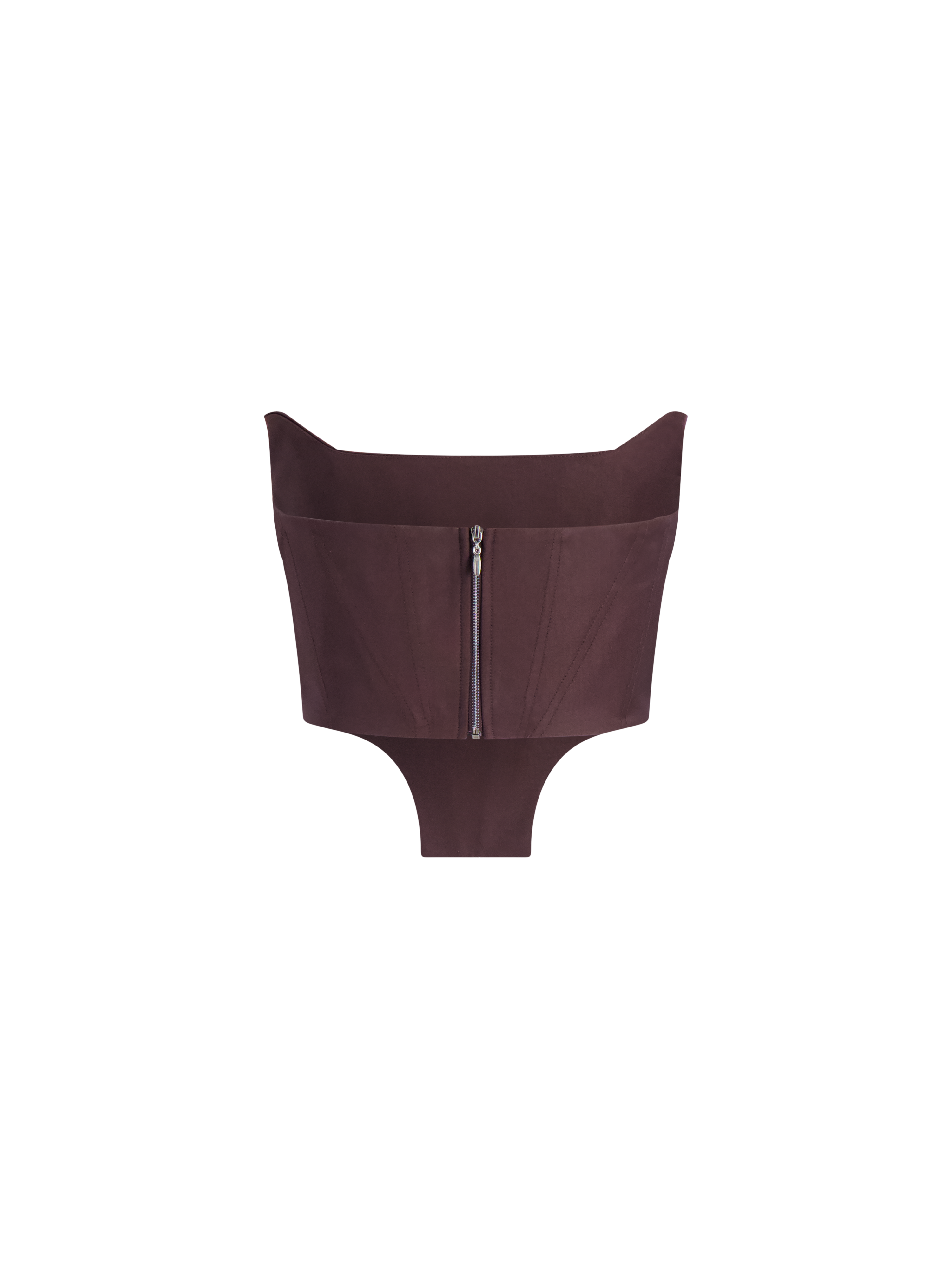 Cecilia Draped Corset | Chocolate Brown