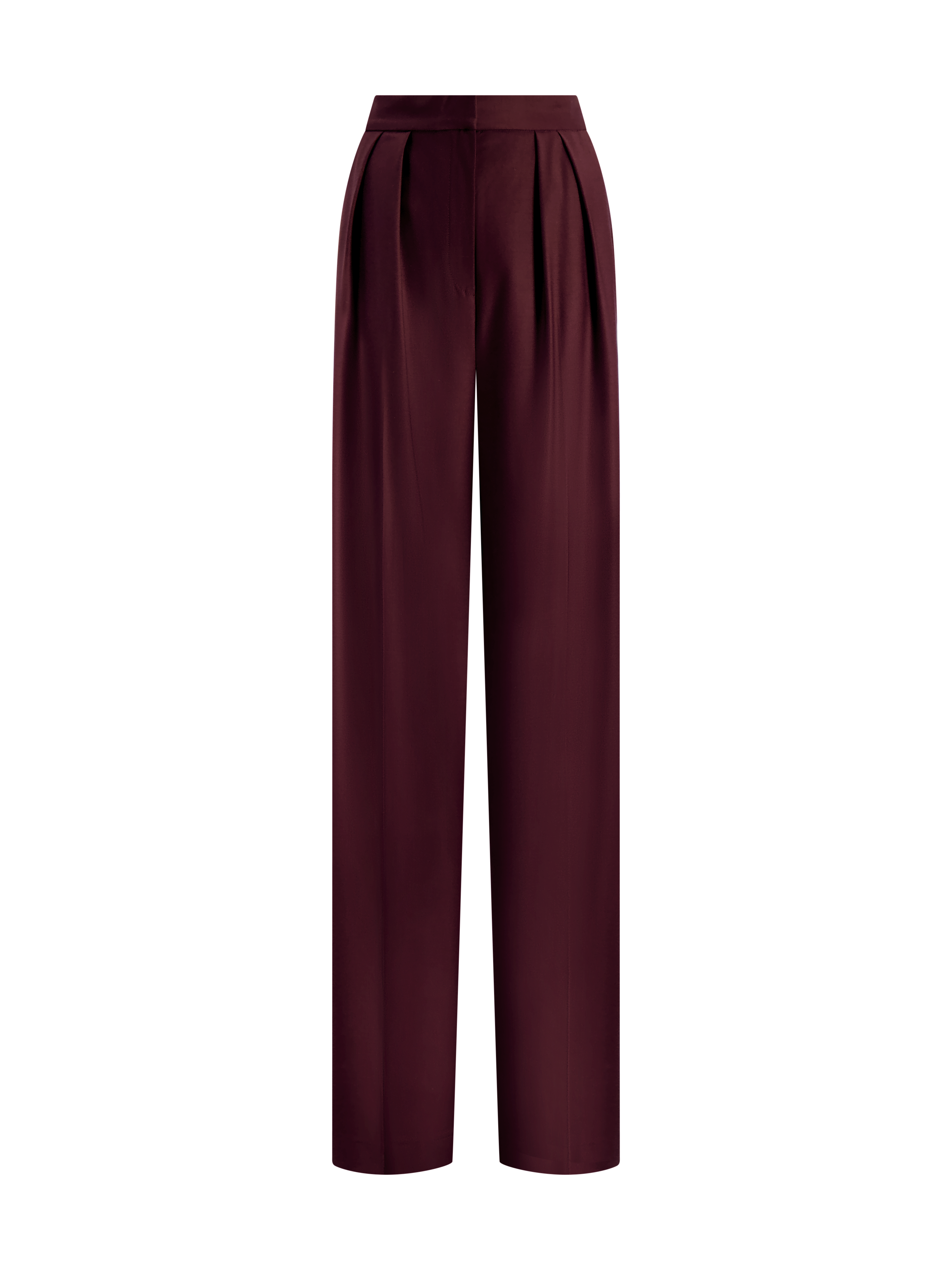 Cecilia Pleated Trouser | Burgundy
