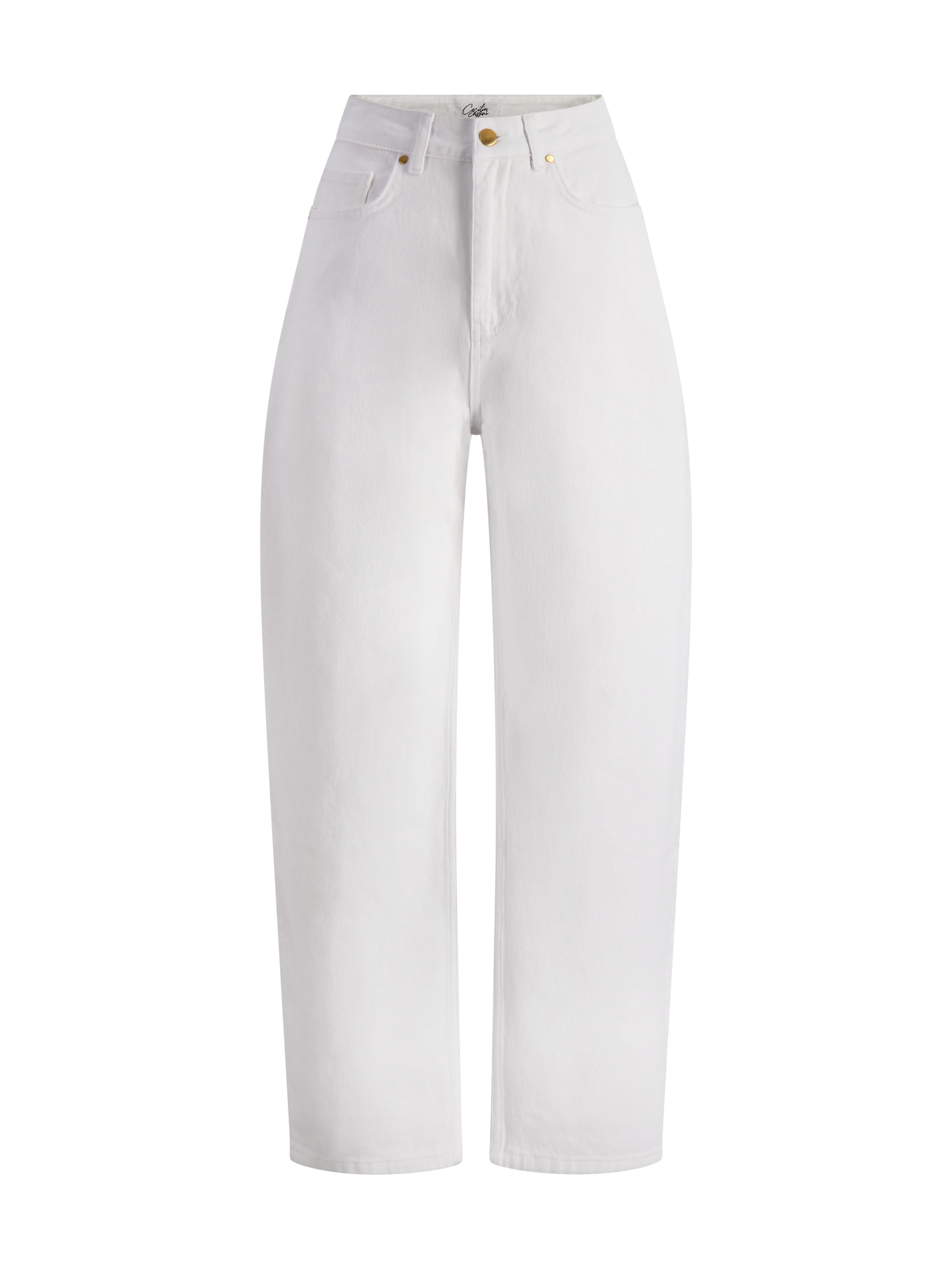 The Cecilia Barrel Jeans | White