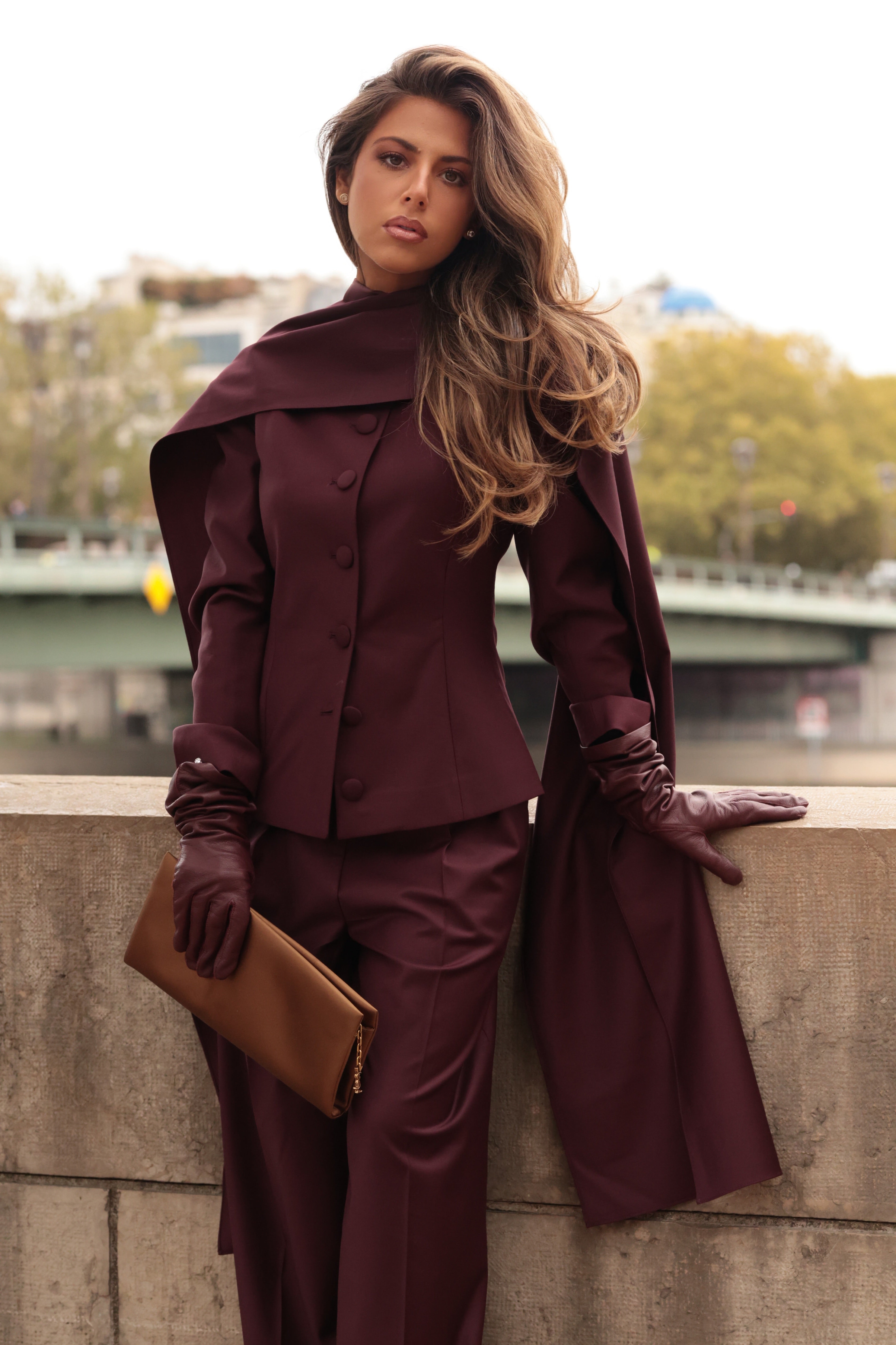 The Vendome Wool Scarf | Burgundy