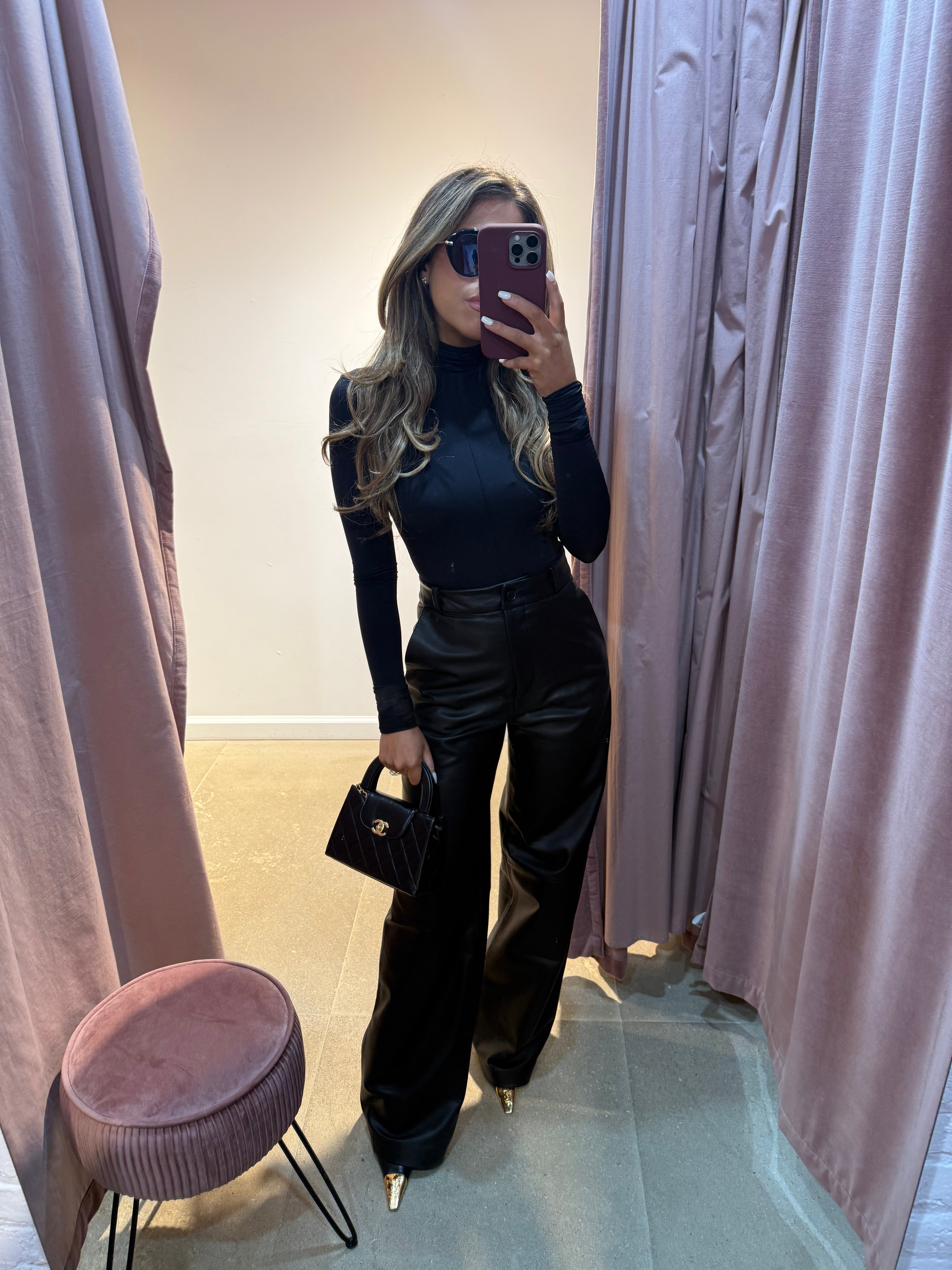 Cambon Nappa Leather Trouser | Black