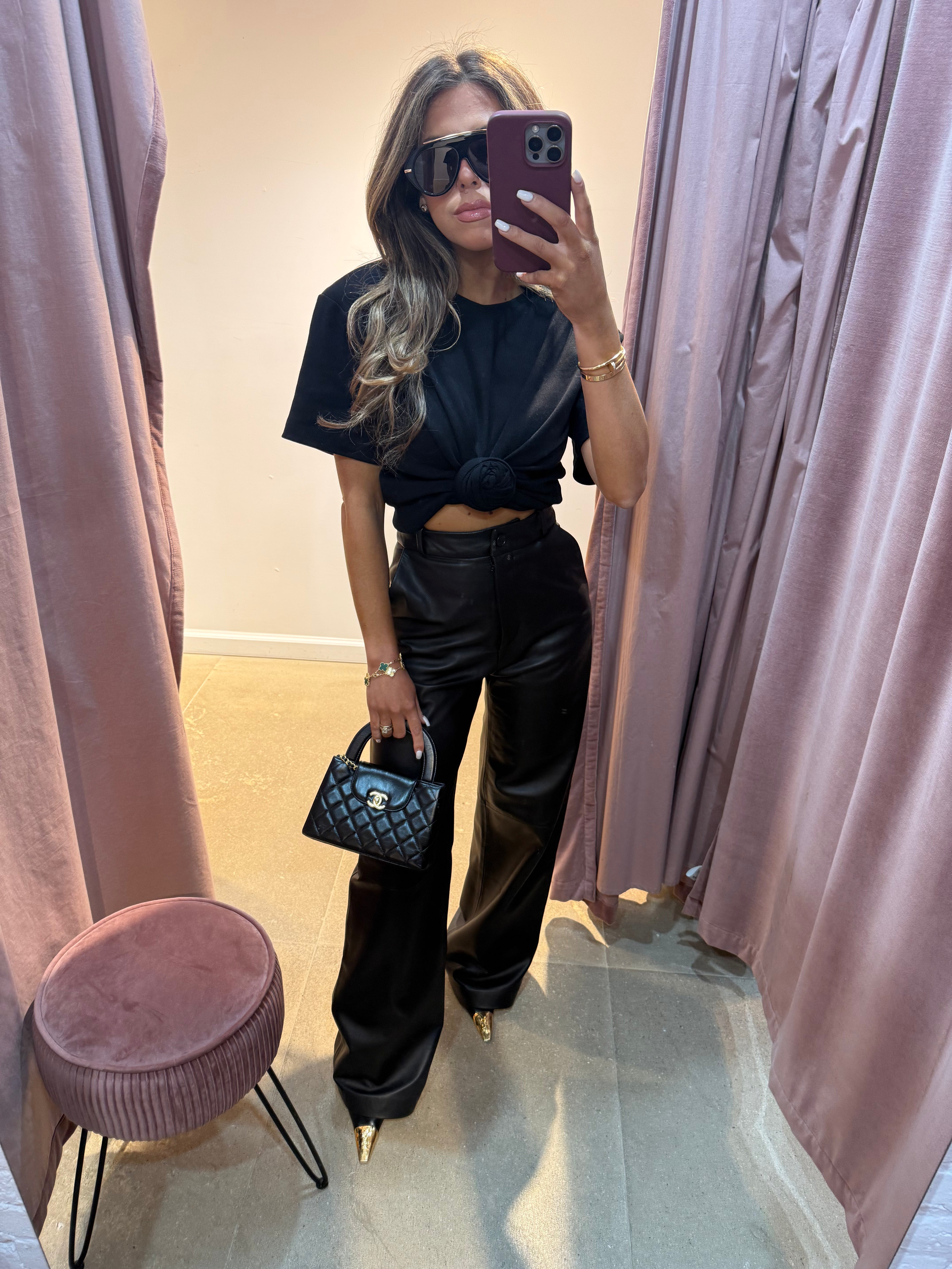 Cambon Nappa Leather Trouser | Black